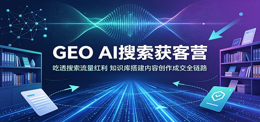 GEO AI搜索获客营:吃透搜索流量红利,知识库搭建内容创作成交全链路-聚合项目网