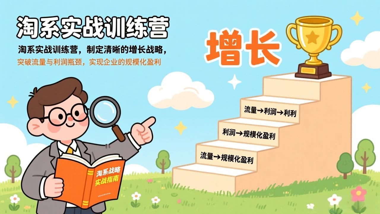淘系实战训练营，制定清晰的增长战略，突破流量与利润瓶颈，实现企业的规模化盈利-聚合项目网