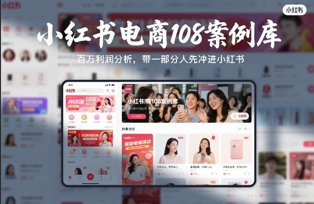 小红书电商108案例库，百W利润分析，带一部分人先冲进小红书【文档】-聚合项目网